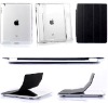 for iPad 2 smart cover in leather + crystal back cover (sleep fucntion)