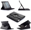 for iPad 2 stand leather pouch with Rotating 360 Degree