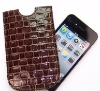 for iPhone 4G flip in stone leather case