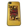 for iPhone 4S&4G Hard Back Cover Case Gold Poker Pattern