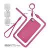 for iPhone 4g rubber strap bundle kit ( skin care case + anti-drop strip hancuff)