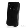 for iPhone 4s PC+ Silicone Skin Cover (Black)