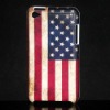 for iPod Touch 4 4G Hard Plastic Case Retro USA U.S. Flag American Flag Pattern