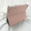 for ipad 2 case Pink 4 fold smart real leather case