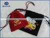 for jewelry Embossing flocking pouch