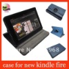 for kindle fire rotatable blue leather case