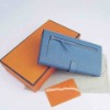 free shipping+MOQ1-Wholesale! Newest!100% genuine leather,brand Men leather wallet NO.H024-Medium blue
