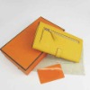 free shipping+MOQ1-Wholesale! Newest!100% genuine leather,brand Men leather wallet NO.H024-yellow