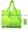 frog Roll Up bag, Fold Up Tote, reusable,foldable animal tote bag, collapsible shopping bag,folding promotion bag,fashion bag