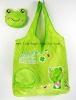 froggy Roll Up bag, Fold Up Tote, reusable,foldable animal tote bag, collapsible shopping bag,folding promotion bag,fashion bag