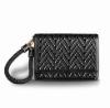 ftylish bending line braid PU leather handbag