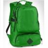 full green backpack with many pockets