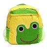 funny kids backpack with frog