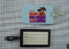 funny pvc luggage tag with customized design