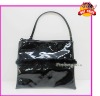 fur imitation pvc handle bag