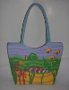 garden pattern canvas tote bags