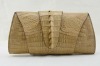 genuine Crocodile long clutch bag-apricot