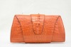 genuine Crocodile long clutch bag-orange