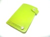 genuine leather card holder with pvc inside