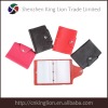 genuine leather card holder with transparent pvc inside