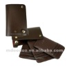 genuine leather credit card holder brown
