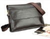 genuine leather shoulder bag with compartment