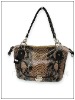 genuine snake embossed cow leather handbags