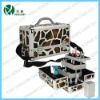 giraffe style silver aluminum makeup train case aluminum cosmetic cases