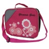 girls' insulated cooler bag with flower printing