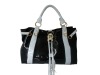 gloss black casual ladies handbag