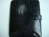 gloss black leather folio briefcase/bag for IPAD