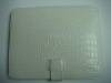 gloss white leather folio briefcase/bag for lady's IPAD 2