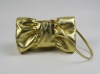 gold bowknot PU leather handbags fashion