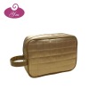 gold pu cosmetic bag