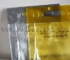 golden pvc cosmetics display bag