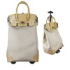 good pu travel bag with trolley