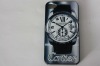 good quality fation mobile phone with relief protective hard watch back case cover for iphone 4