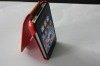 good quality red color genuine leather sleeve bag for iphone 4