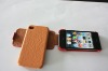good quality several color genuine leather sleeve skin for iphone 4