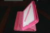 good qulity denim pink protective fashion leather case for apple ipad