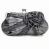 gorgeous bold flower braid bundle crystal evening bag