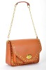 gothic studs flap chain PU handbag 2012