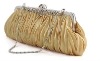 graceful pleated satin evening bag