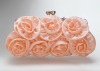 graceful satin lace flower evening bag077