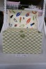 green fabric storage with handles