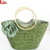 green fashion straw basket bag