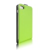 green flip leather case for iphone 4/4s
