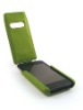 green leather mobile phone case