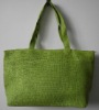 green paper straw handle bag