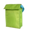 green plain 70D nylon velcro closed inner cooler lunch bag